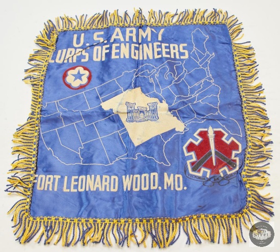 Fringed Pillowcase for US Army Corps of Engineers.