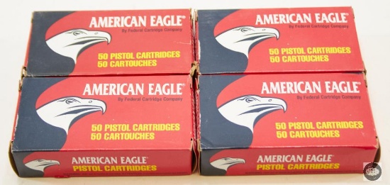 4 Boxes of American Eagle 9mm 147gr Ammo 200 rds