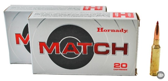 2 Boxes Hornady Match 6.5 Creedmoor 140 Grain ELD Match Ammunition 40 Rounds