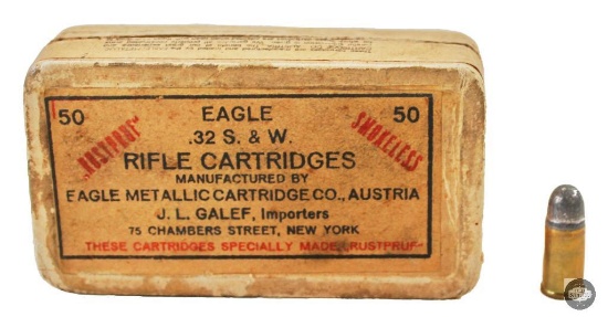 Collectable Box of Eagle .32 S&W Rifle Ammunition 36rds