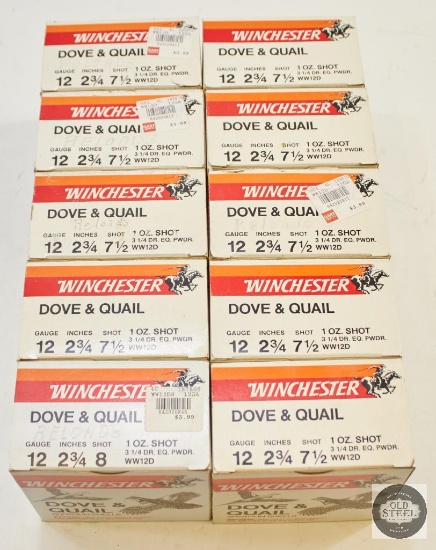 10 Boxes Reloaded 12GA 2 3/4 Inch Ammunition