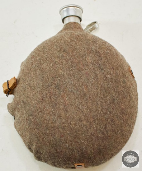 German Aluminum Canteen and Cover WWII Style