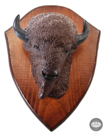 Bison Head Wall Plaque 7x9x5