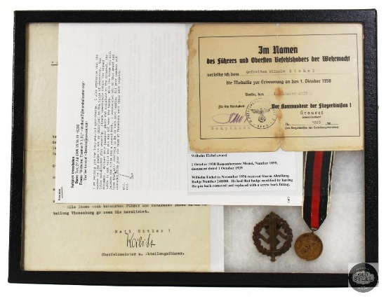 Medal of Sudetenland Remembrance and Official Paperwork