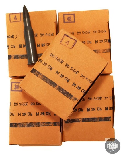 5 Boxes 7.62x54R FMJ Steel Case Ammunition 80 Rounds