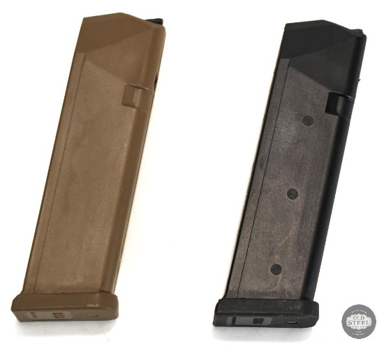 2x RWB Glock 17 Magazines - 9mm - 17 Round Capacity