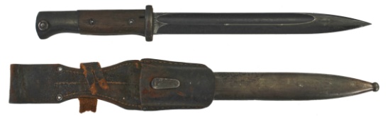 M1884/98 German Mauser Bayonet with Scabbard and Frog