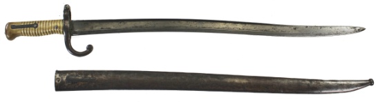 German M1866 Chassepot Yataghan Sword Bayonet Mfg 1868