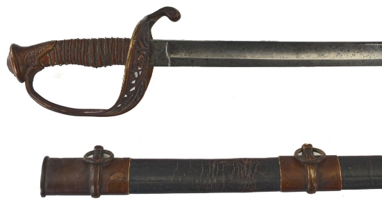 Civil War Era M1850 US Foot Officers Sword W. Clauberg Make