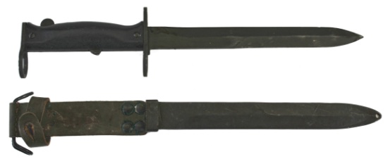 French M1956 Knife Bayonet and Scabbard Mfg 1958