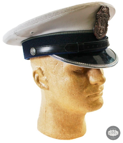 White US Army Military Police Visor Cap