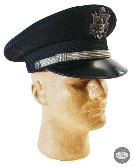 Blue Army Visor for Chief Warrant Officer "E.H. Teasdale - 6 3/4