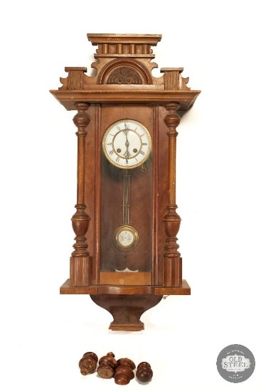 Cabinet Style Wall Clock with Pendulum