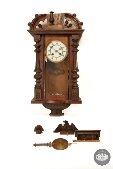 Lucca Cabinet Clock with Eagle Figurehead
