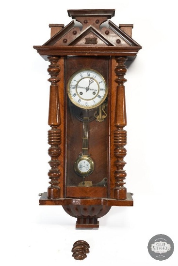 Cabinet Clock with Slanted Roof Design