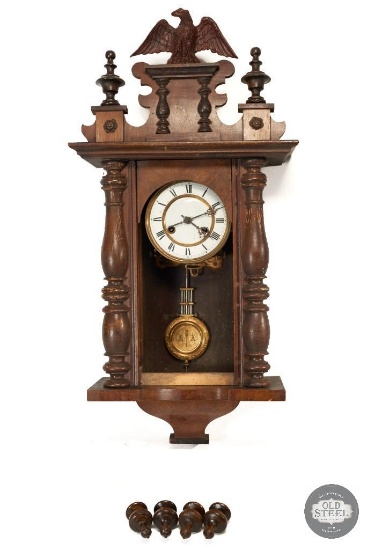 Cabinet Clock with Eagle Figurehead