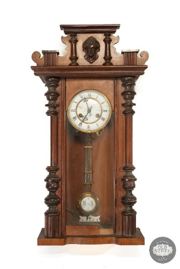 Junghans Cabinet Clock with Head Relief Carving