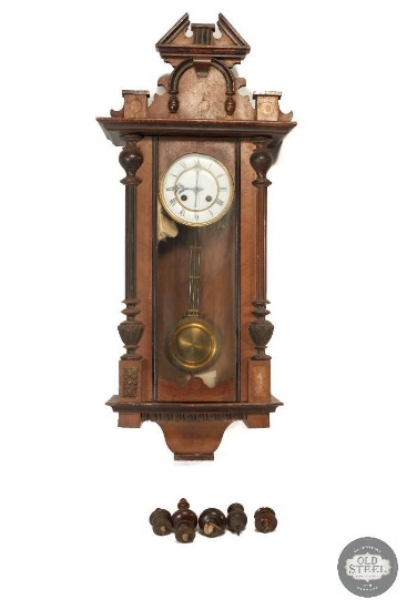 Cabinet Clock with Triangular Crown