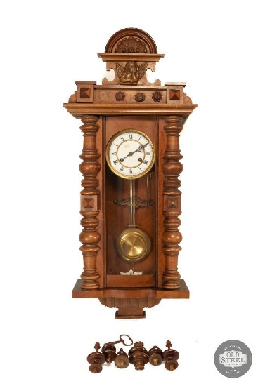 Cabinet Wall Clock with Cherub Relief