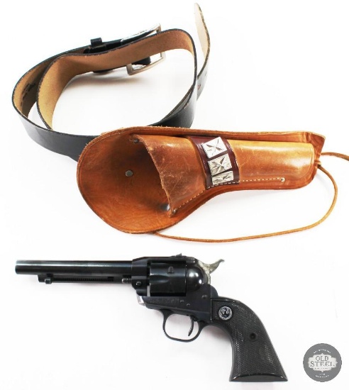 Ruger Single Six Single Action Army Style Revolver 22LR MFG 1958 W/ Holster and Gun Belt -FFL