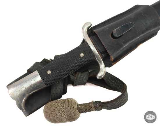 WWII German Fireman's Parade Dagger with Scabbard, Frog and Portepee