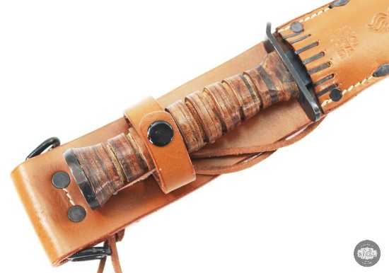 US M3 Fighting Knife and Leather Sheath