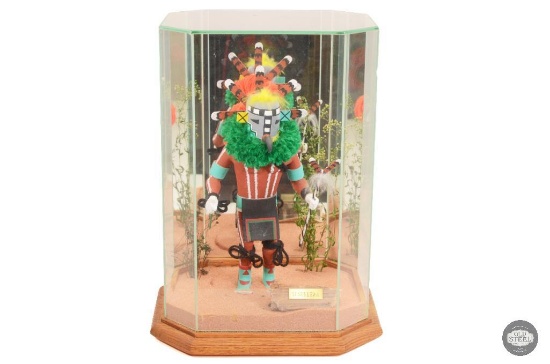 Authentic Hopi Indian Kachina Doll in Display Case - Susunkewa