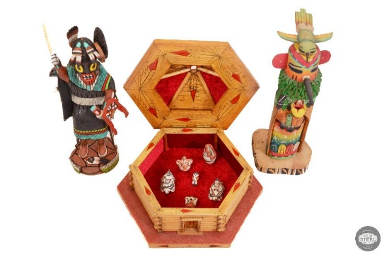 Authentic Hopi Indian Kachina Dolls and Zuni Animal Fetishes
