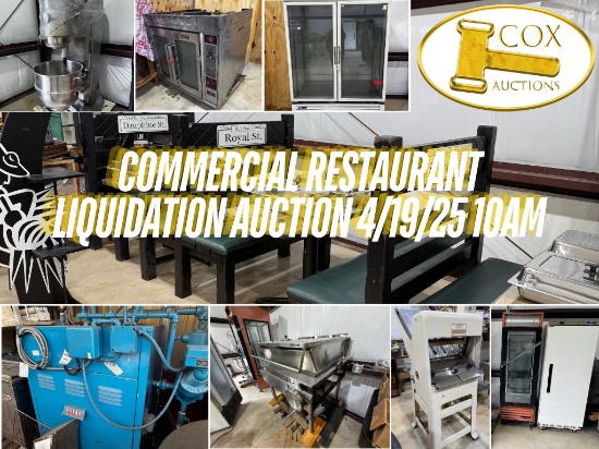 Commercial Restaurant Liquidation Auction