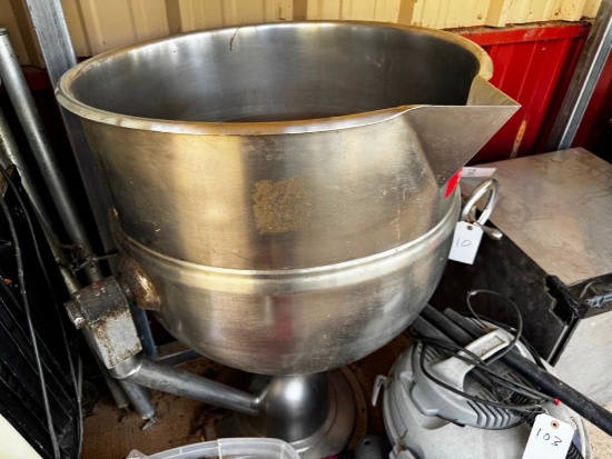 Legion Stainless Steel Steam Jacket Kettle Tilting 40 gal