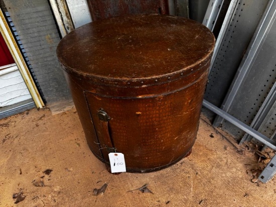 Leather Circular End Table