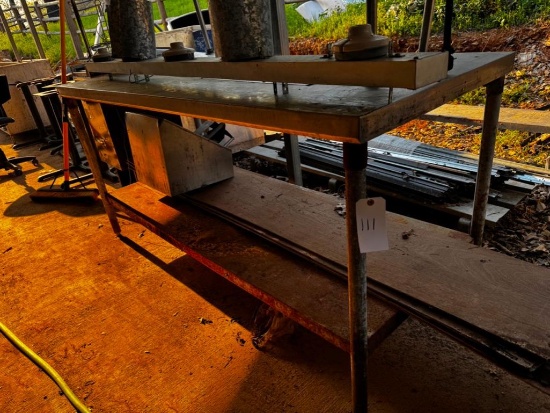 6 Ft Stainless Steel Work Table with Under Shelf