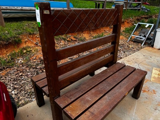 Double-Sided Wooden Bench