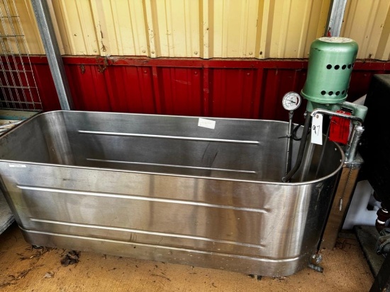 Stainless Steel Tub with Faucet and Hydrotherapy Unit
