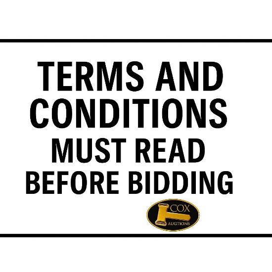 TERMS AND CONDITIONS MUST READ BEFORE BIDDING