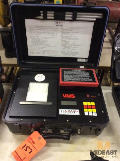 Thomas VMS-400 Seismograph w/Printout, (2) Geophones, (1) microphone and AC charger