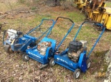 Lot of (3) asst Bluebird lawncomber thatchers and edger, FOR PARTS