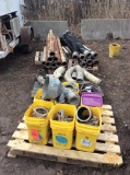 Lot of asst concrete pump hoses and fittings
