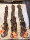 12 Foot long 4 section 1/4 inch thick rigging chain 4 way WWL 11,200 LBS