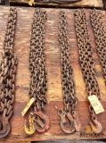 Lot of (2) rigging chains 1/2 in. WLL 12,000 lbs