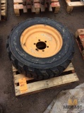 10-16.5 Foam Filled tire mounted on 6-lugnut rim