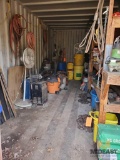 Contents of container to include assorted shovels/wet and dry vacs, portable generators, grease