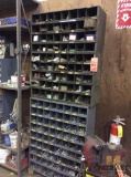 Lot of asst nut, bolt and misc hardware (CONTENTS OF 4 shelves and 2 bolt bins)