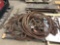 Lot asst chain and wire ropes