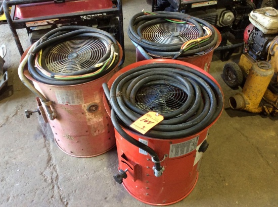 Lot of (3) Marley DH3043B fixed location electric heater fans