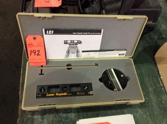 LCI T8 portable laser torpedo level with tripod mount and storage case