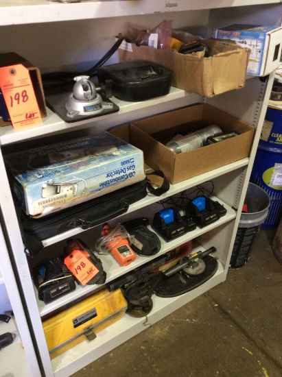 Lot of asst gas detector, and surveying items (CONTENTS OF 1 SHELF UNIT)