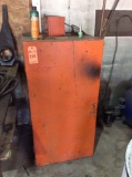4 foot high welding rod storage cabinet with contents