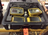 TOPCON Sonic Tracker II grade control set for asphalt paver