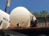 approx 300 gal water storage tank with attached pump